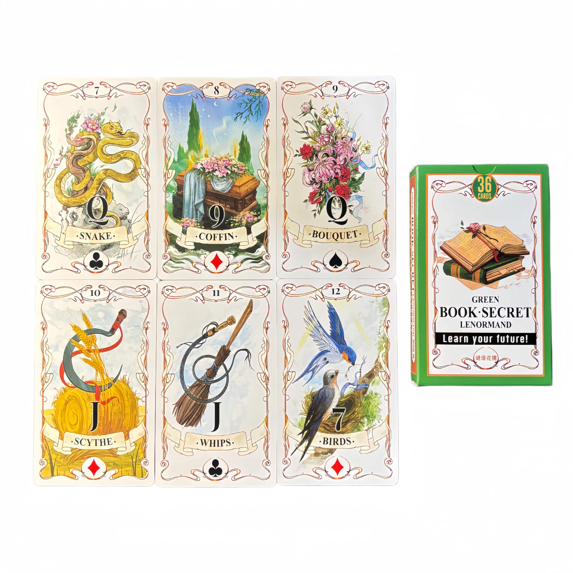 Carte Oracolo Lenormand Green  - Tarot Cards Deck With Guidebook recensione e prezzo